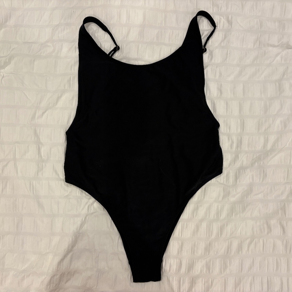 Black One-Piece Bathing Suit